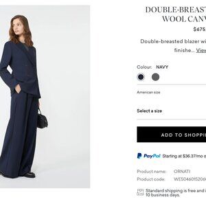 Max Mara Navy Blazer & Pant Suit Set (Made in Italy)